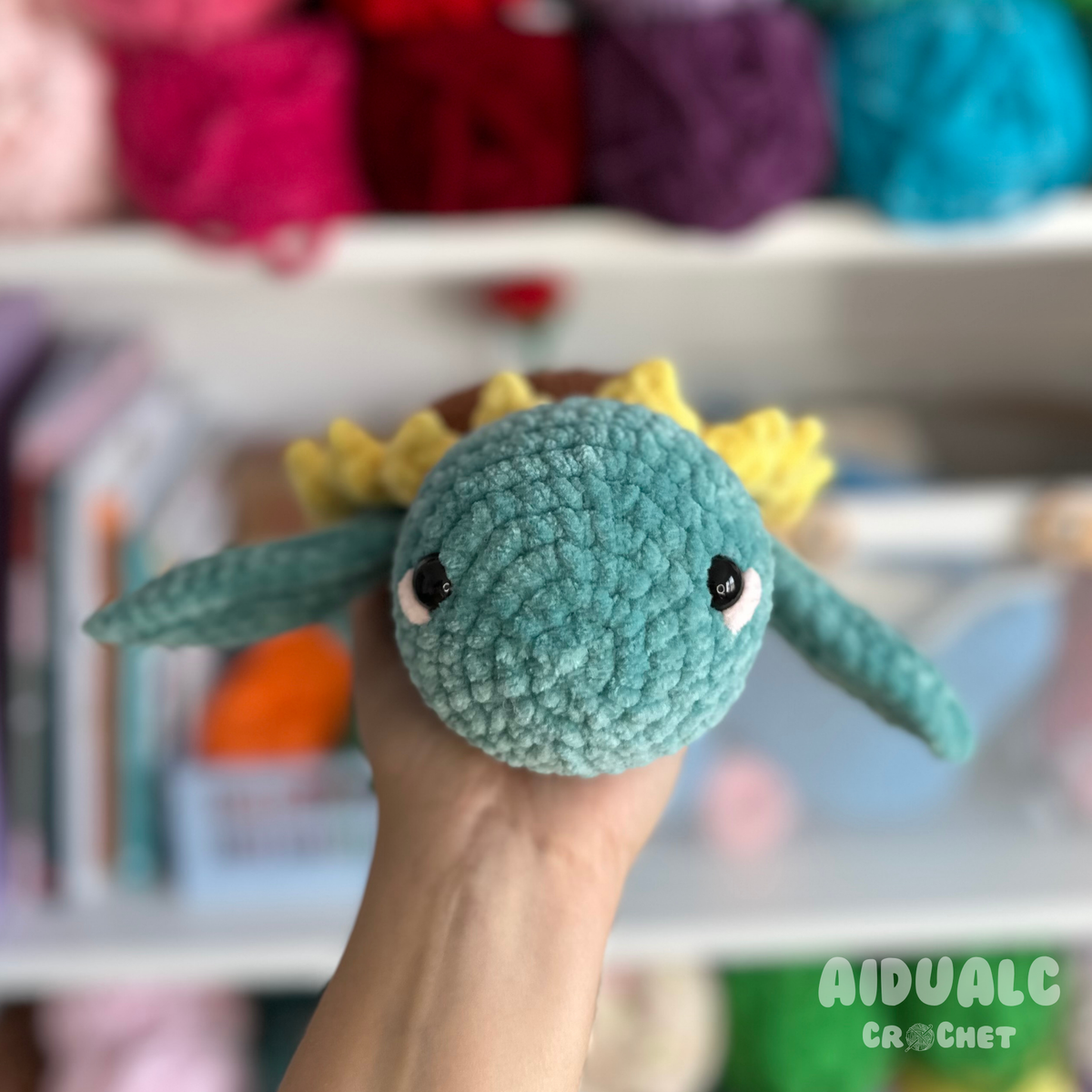 Tortuga Marina Gira-sol Amigurumi