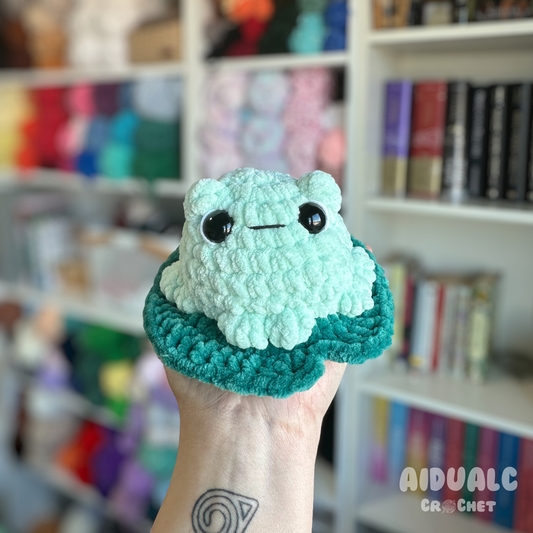 Frog on a Water Lily Amigurumi