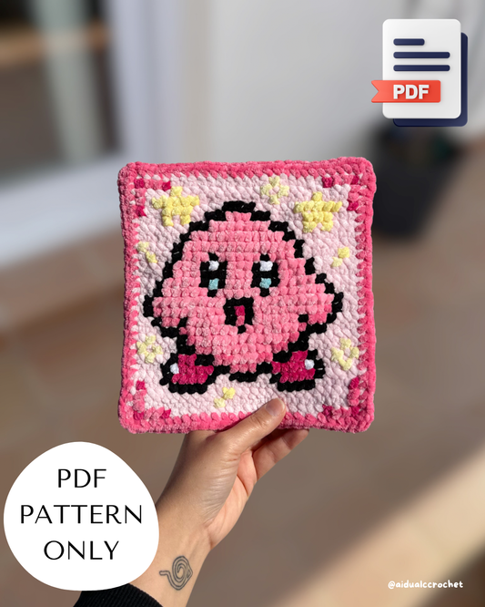 Kirby Crochet PDF Pattern x Cross-Stitch