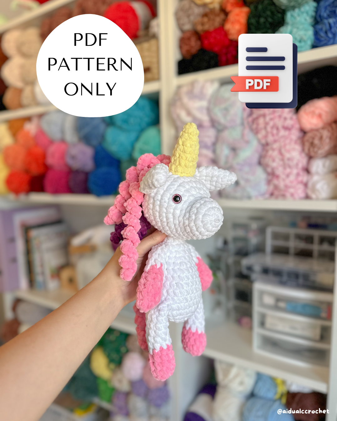 Unicorn Lunnaris Patró PDF de Ganchillo