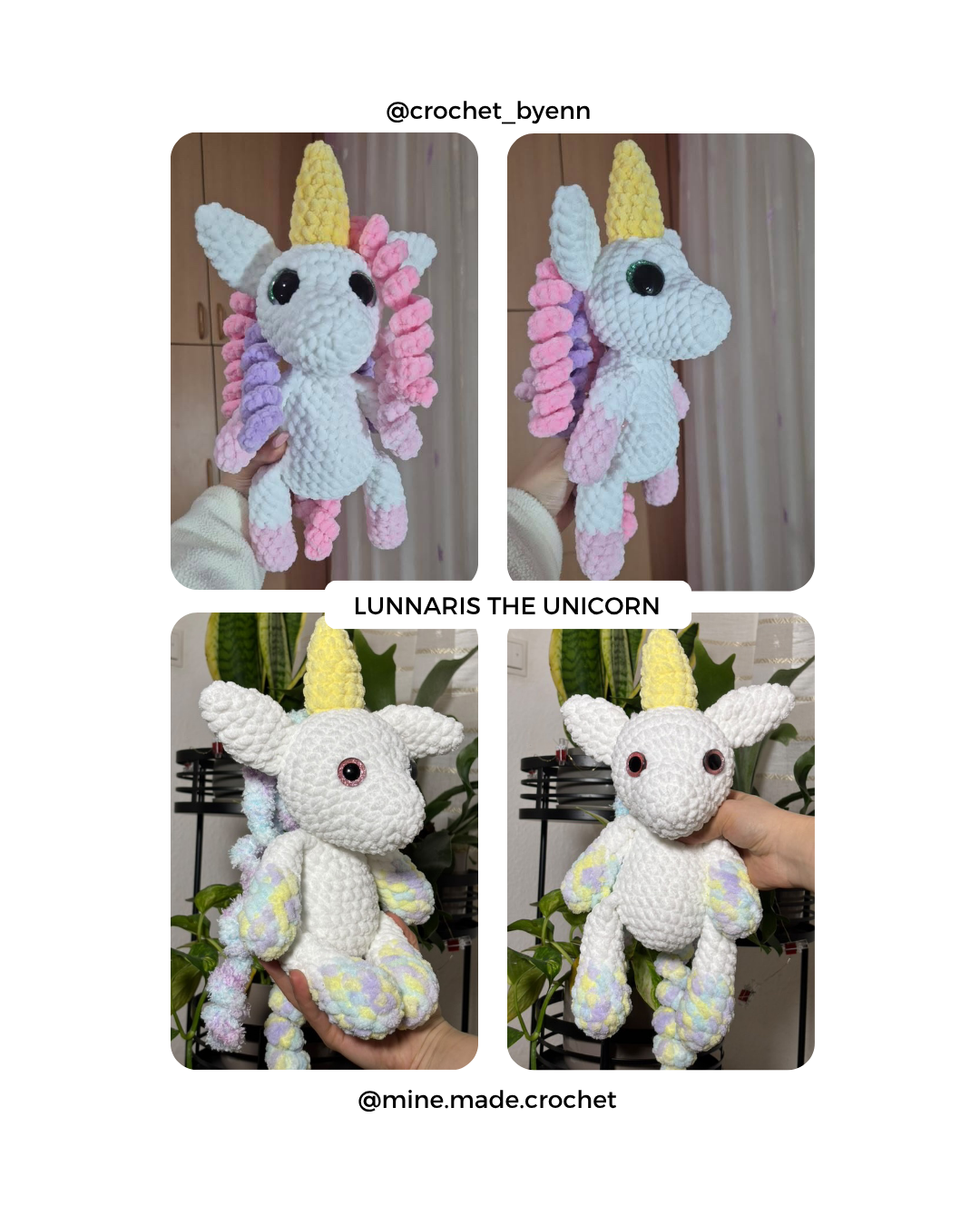 Unicorn Lunnaris Patró PDF de Ganchillo