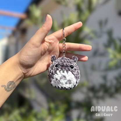 Mini Totoro Amigurumi Schlüsselanhänger